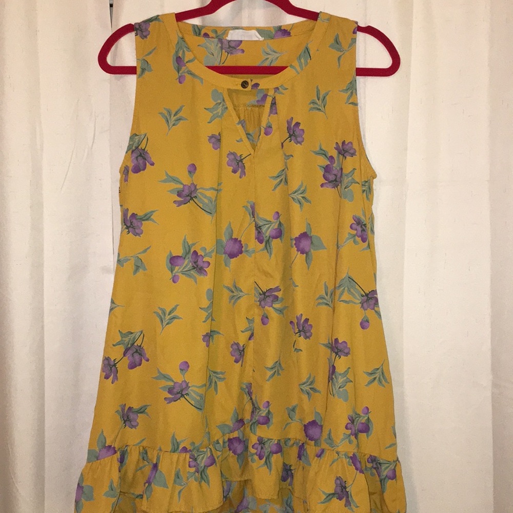 Floral print flowy dress